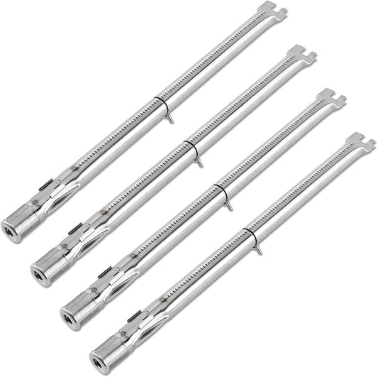 QuliMetal Grill Parts for Weber Genesis 330 – SUS304 Grill Burners for Weber Genesis E310, E320, E330, S310, S320, S330 (2011-2016), Front Control Knob Gas Grills Replace Weber 62762, 4-Pack