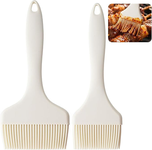 2 Pack Meat Brush for Basting,Silicone Heat Resistant Cooking Brush for Your KitchenBBQ Grill Brushes Baking Cooking,BPA Free and Dishwasher Safe