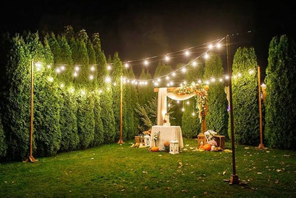 Afirst Outdoor String Lights 20FT with 22 LED Bulbs(2 Spare) Waterproof Connectable Patio Lights for Outside Backyard Porch Lighting