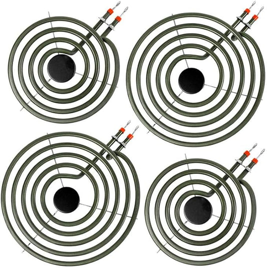 S-Union 4 Pack MP22YA Electric Range Burner Element Unit Set - 2 pcs MP15YA 6" and 2 pcs MP21YA 8" Replacement for Hardwick & Kenmore & Maytag & Norge & Whirlpool Electric Range Stove
