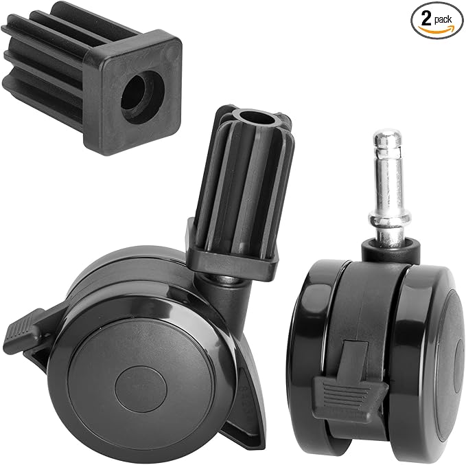 70360 Locking Caster with Insert for Weber Spirit Grill Parts 2009-2012, for Summit Grills Part 2007-2011, for Genesis Grill Parts 2007-2011, 2 Pack for Weber Grill Replacement Wheels
