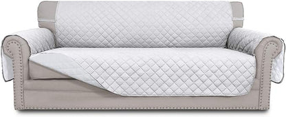 Easy-Going Reversible Couch Cover, 3 Cushion Sofa, Large, White/White | Machine Washable Slipcover For Dogs, Water Resistant Furniture Mat For Living Room, Non-Slip Sofa Cover, Pet Friendly