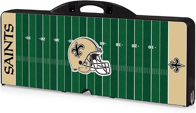Picnic TIME NFL Football Field Folding Picnic Table, Camping Table, Outdoor Table with Umbrella Hole