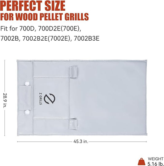 Z GRILLS Thermal Insulation Blanket Fire-Resistant 3-Layer Construction for Enhanced Temperature Preservation, Pellet Savings, Snow Resistance and Waterproof - Ideal for Outdoor Grilling
