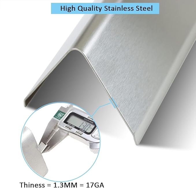 7635 15.3 Inch Flavorizer Bars for Weber Spirit I & II 200 Series Spirit E210 S210 E220 S220 Gas Grill with Front Control Knobs, Stainless Steel Heat Plate Flavor for Spirit 210 Replacement Parts