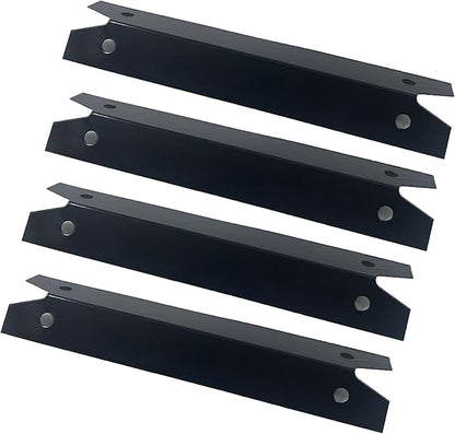 Parts DP143 (4-Pack) Porcelain Steel Heat Shield/Heat Plates 16 3/4" x 3 7/8" Replacement for Brinkmann, Charmglow, Gas Grill Models