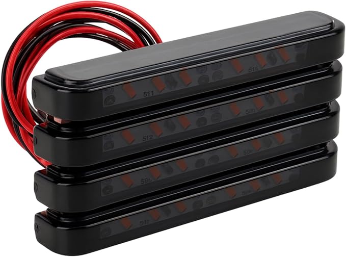 4pc White LED Front Grille Lights Compatible with 2022-2025 Ford Next-Gen Ranger Raptor Trucks, Smoked Lens, Seamlessly Integrates with AUX Switch (White, 4 LED)