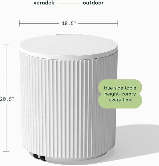 Veradek Outdoor Cooler Side Table - 2 in 1 - Designed for use as Outdoor Side Table, Patio Decor and Ice Chest