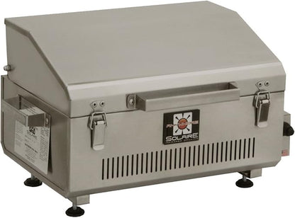 Solaire SOL-IR17BWR Portable Infrared Propane Gas Grill with Warming Rack, Stainless Steel, with Carrying Bag
