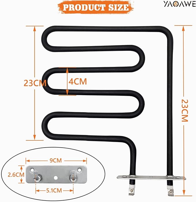 1200 Watts Smoker Heating Element Kit Replacement Part 9907090039 for Masterbuilt 40 inches Digital Electric Smokers