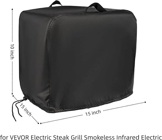 15 Inch Pizza Oven Cover for VEVOR Electric Steak Grill,Oven Accessory | 15x15x16,Waterproof Dustproof Heavy Duty Oxford Fabric,for VEVOR Infrared Smokeless Infrared Electric Steak Broiler