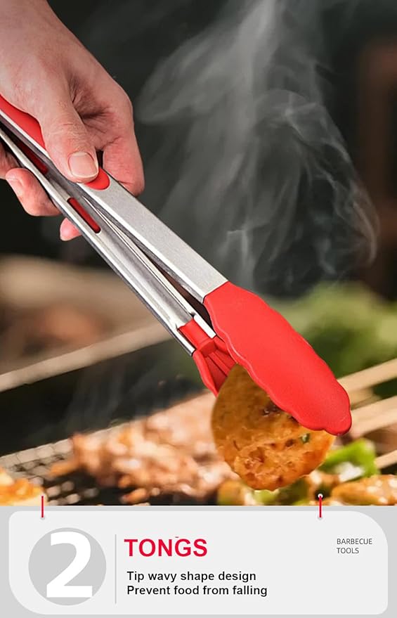 BBQ Grill Tool Set BBQ Accessories, Stainless Steel Grill Tools Grilling Accessories Grill Set Barbecue Grill Accessories for Outdoor Grill, Grill Utensils Grilling Tools Grilling Gifts for Men