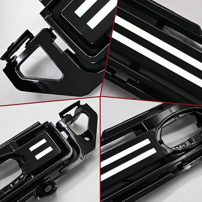 LED Grille Lights for 2020-2025 Land Rover Defender 90 110 130 Front Grill Trim Strips Light with Start Up Animation DRL Lighting Replacement Accessories (White)