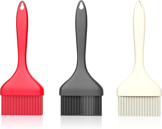 Large Silicone Basting Pastry Brush - 3.54inch Extra Wide Silicone Basting Brush for Grilling,Heat Resistant Brushes Spread Oil Butter Sauce for Cooking Baking BBQ,Dishwasher Safe,Set of 3