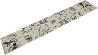 Farm Cow Thanksgiving Fall Table Runner, Tractor Milk Crop Fresh Market Farmhouse Kitchen Dining Table Decoration for Home Party 13x108 Inch
