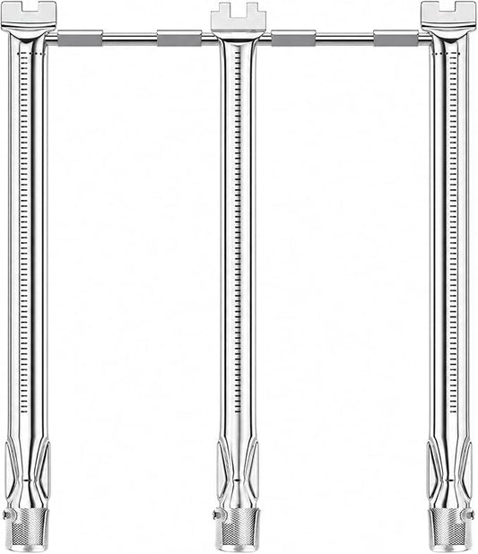 Uniflasy 69787 Grill Burner Tubes for Weber Spirit and GS4 Spirit II 300 Series, Spirit E310 E320 S310 S320 E330 S330 304 Stainless Steel Gas Grills, 18 Inch Grill Burner for Weber Spirit Grill Parts