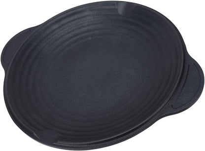 Korean BBQ Grill Pan, Round Non Stick Grilling Pan for Indoor Outdoor Barbeque, 11.4in