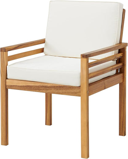 Alaterre Furniture, Okemo Acacia Wood Outdoor Dining Set, 63" W, Natural