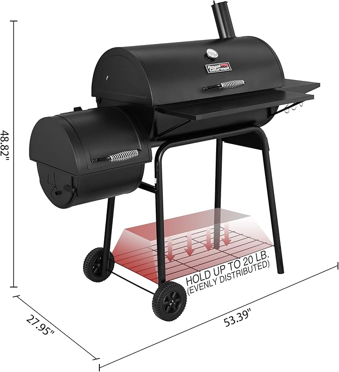Royal Gourmet 30" Grill and Smoker with 811 Sq Inch Cooking Surface and Kingsford 16 lb Original Charcoal Briquettes