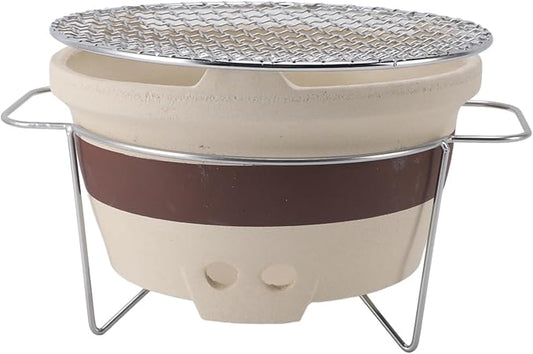 Clay Charcoal Stove,Indoor Outdoor Chinese Clay Grilling Stove Hibachi Grill Barbecue Stove BBQ Charcoal Stove Tea Making Stove for Home Camping Cooking Accessories