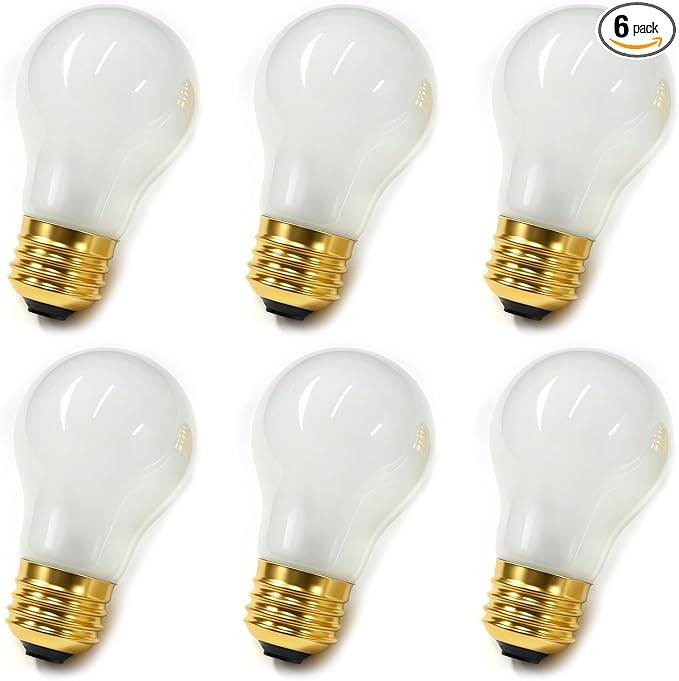 Oven Light Bulb 40 Watt A15 E26 Base Stove Light Bulb 120V | High Temp 300 °C Resistant Replace 02.30.265.00 for Range Microwaves Lava Lamp Replacement Bulbs (6PCS)
