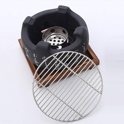 Japanese BBQ Grill - Portable Charcoal Stove with BBQ Plate & Accessories