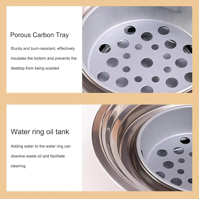 13.8 inches Small Charcoal Grill Portable Stainless Barbecue Stove for Outdoor Camping BBQ Grill Outdoor Cooking (Silver 35 * 12.5cm)