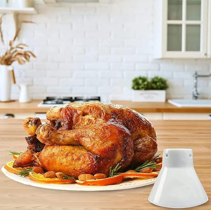 Plutreas Ceramic Chicken Roaster Rack Beer Can Chicken Stand Vertical Poultry Chicken Cooking BBQ Accessories (1 Pcs)