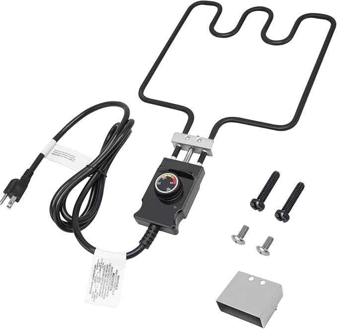 1500 Watt Heating Element Compatible with Masterbuilt Electric Smoker and Grill, Heating Element with Adjustable Thermostat Cord Controller for Masterbuilt Smokers & Turkey Fryers