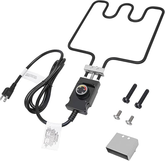 1500 Watt Heating Element Compatible with Masterbuilt Electric Smoker and Grill, Heating Element with Adjustable Thermostat Cord Controller for Masterbuilt Smokers & Turkey Fryers