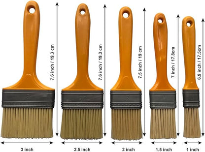 5 Pieces Pastry Brushes for Baking Basting Brush, Culinary Oil Brush for Barbecue Butter Grill BBQ Sauce Baster Marinade Kitchen Food Cooking Brushes