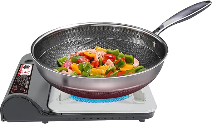 Black Butane Camping Stove with Storage Case, Portable Outdoor Camping Stove for Picnic Backpacking Backyard Cooking