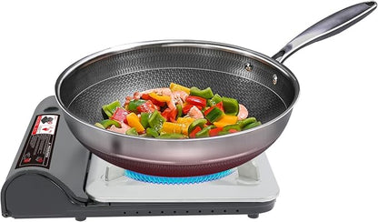Black Butane Camping Stove with Storage Case, Portable Outdoor Camping Stove for Picnic Backpacking Backyard Cooking