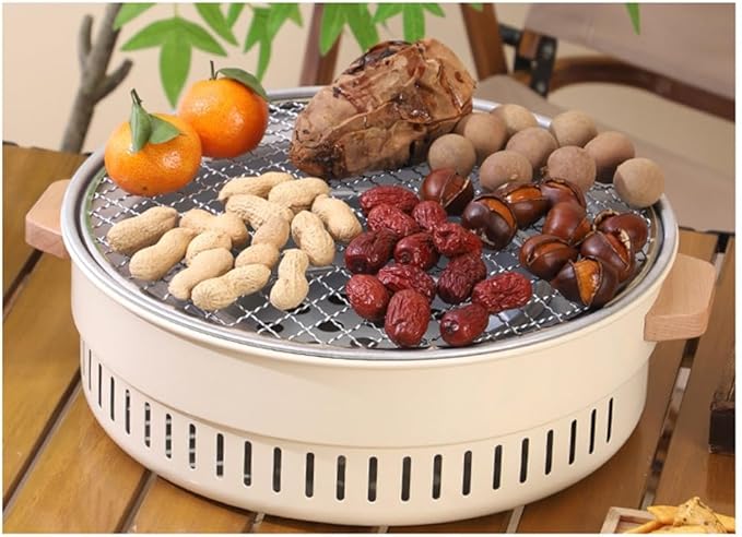 Portable Charcoal Grill for Camping BBQ Grills – Outdoor Barbecue Grill, Compact Camping Grill for Home and Outdoor Use, Lightweight Charcoal Grill BBQ,31.5 * 11Cm-D