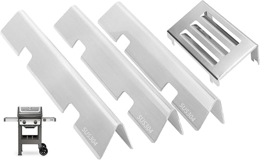 Grill Replacement Parts for Weber Spirit 2 Grill Parts GS4 Spirit II E210 S210 E220 S220 Parts for Weber GS4 Spirit 2 Flavorizer Bars 7635 67045 68842 69796 &Weber Heat Deflector 67060 Stainless Steel