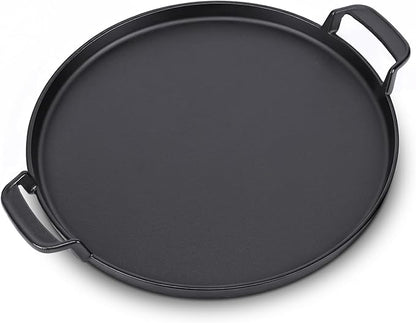 7421 Cast Iron Griddle - 12" Gourmet BBQ System Insert, Fits Most Cooking Grates for Weber Charcoal/Gas/Pellet Grills (22" Kettle/Performer, SMOKEFIRE EX4/EX6, Genesis, Spirit &More)