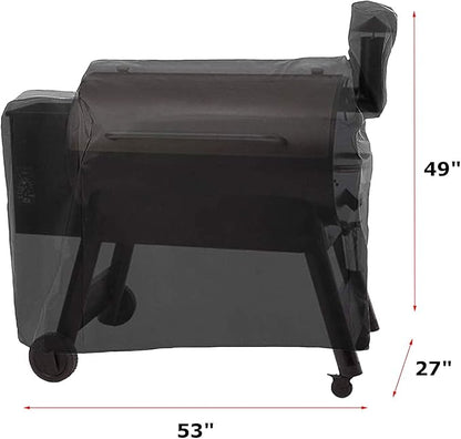Pellet Grill Cover for Traeger Pro 34/780, BBQ 075, Z Grills 700/550 Series, Traeger Texas Elite 34 Grills, Heavy Duty Waterproof Outdoor Full Length Grill Cover, 53" L x 27" W x 49" H