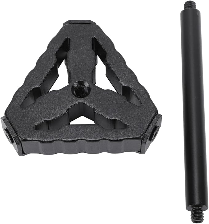 Keenso Outdoor Camping Lamp Stand Aluminum Alloy Camping Light Holder with Triangular Base Portable Light Support for Hiking Picnic Backpacking Fishing Garden BBQ