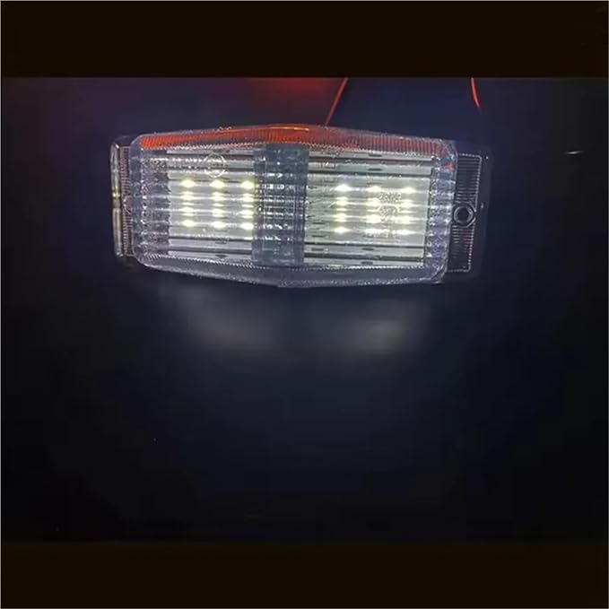 1PC/2PCS 24V LED Marker Light Front Grill Double Burner/Pole Indicator Lamp(1x White)
