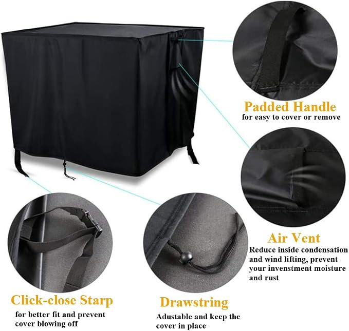 Patio Prep Table Cover Compatible with 35in/55in Keter Unity XL Portable Outdoor Table/Rolling Mobile Kitchen Island Bar Cart Storage Cabinet Cover Waterproof Grill Accessories Covers