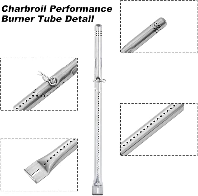 463240115 Heat Plates Burner Tubes Replacement Parts for Charbroil 6 Burner Gas Grill Parts 463235815 469235815 Char-Broil Advantage Grill Parts G432-8M00-W1 Burner G458-0018-W1 Heat Plate Shield
