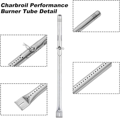 463240115 Heat Plates Burner Tubes Replacement Parts for Charbroil 6 Burner Gas Grill Parts 463235815 469235815 Char-Broil Advantage Grill Parts G432-8M00-W1 Burner G458-0018-W1 Heat Plate Shield