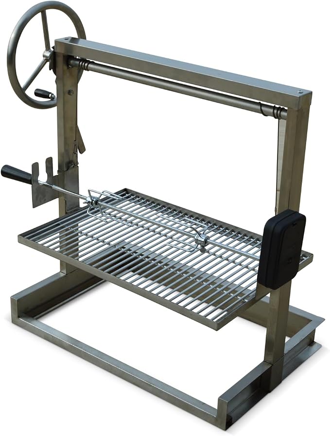 Firebuggz Santa Maria Grill with Adjustable Rotisserie Kit for Outdoor BBQ