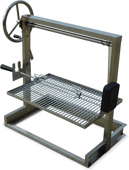 Firebuggz Santa Maria Grill with Adjustable Rotisserie Kit for Outdoor BBQ
