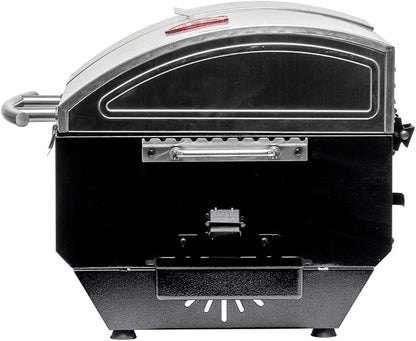 USSC Grills USG295SS Stainless Steel Portable Tabletop Wood Pellet Grill,silver,black