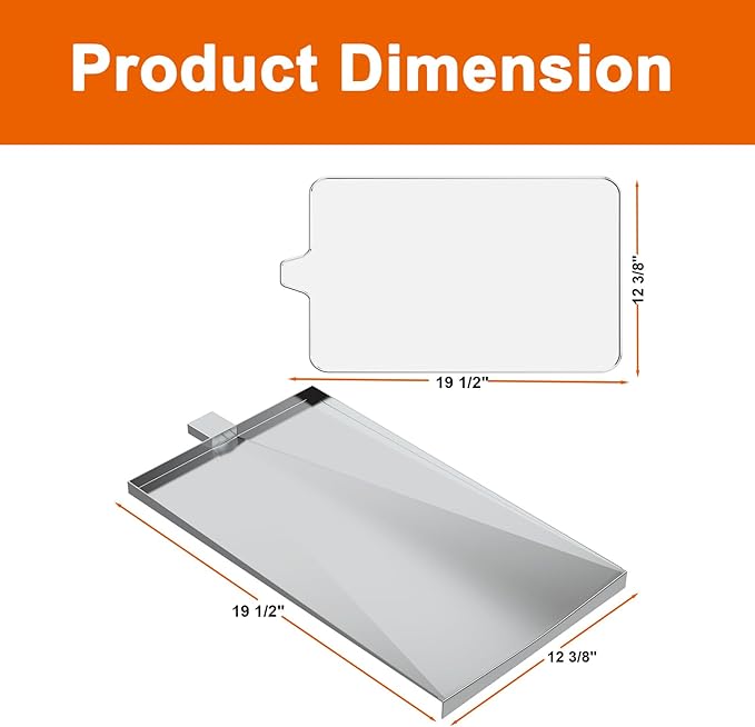 DELSbbq SUB025 Drip Tray for Traeger Grill, Bronson 20 BBQ055 Junior Elite 20 Tailgater 20 Drip Pan Replacement Parts Kit for Traeger Grease Tray TFB29PLB TFB29LZB TFB29LZA