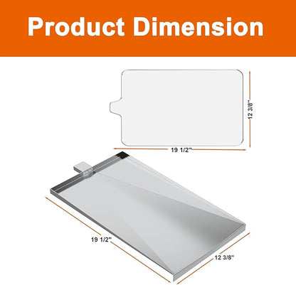 DELSbbq SUB025 Drip Tray for Traeger Grill, Bronson 20 BBQ055 Junior Elite 20 Tailgater 20 Drip Pan Replacement Parts Kit for Traeger Grease Tray TFB29PLB TFB29LZB TFB29LZA