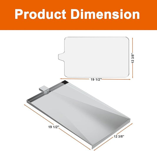 DELSbbq SUB025 Drip Tray for Traeger Grill, Bronson 20 BBQ055 Junior Elite 20 Tailgater 20 Drip Pan Replacement Parts Kit for Traeger Grease Tray TFB29PLB TFB29LZB TFB29LZA