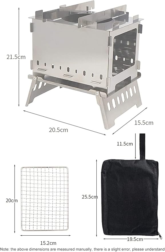Portable Charcoal Grill for Camping BBQ Grill Outdoor Barbecue Grill Stainless Steel BBQ Rack for Camping Hiking Picnic Cooking Tool Portable Grill Charcoal Grills BBQ,A-1