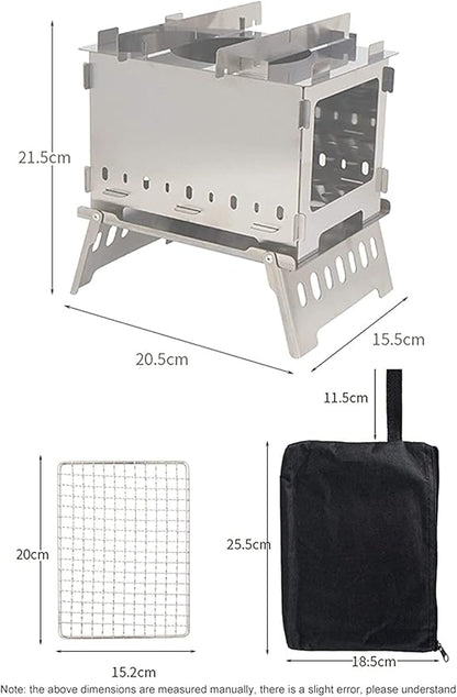 Portable Charcoal Grill for Camping BBQ Grill Outdoor Barbecue Grill Stainless Steel BBQ Rack for Camping Hiking Picnic Cooking Tool Portable Grill Charcoal Grills BBQ,A-1
